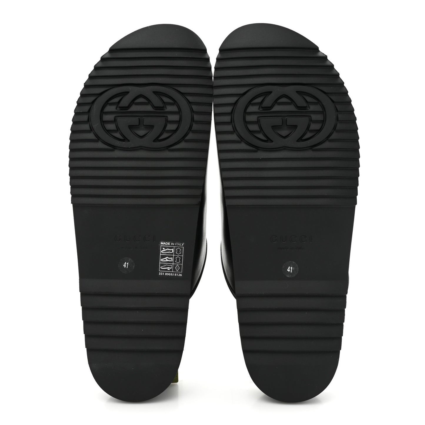 Jakarta Calfskin Womens Horsebit Slippers 41 Black