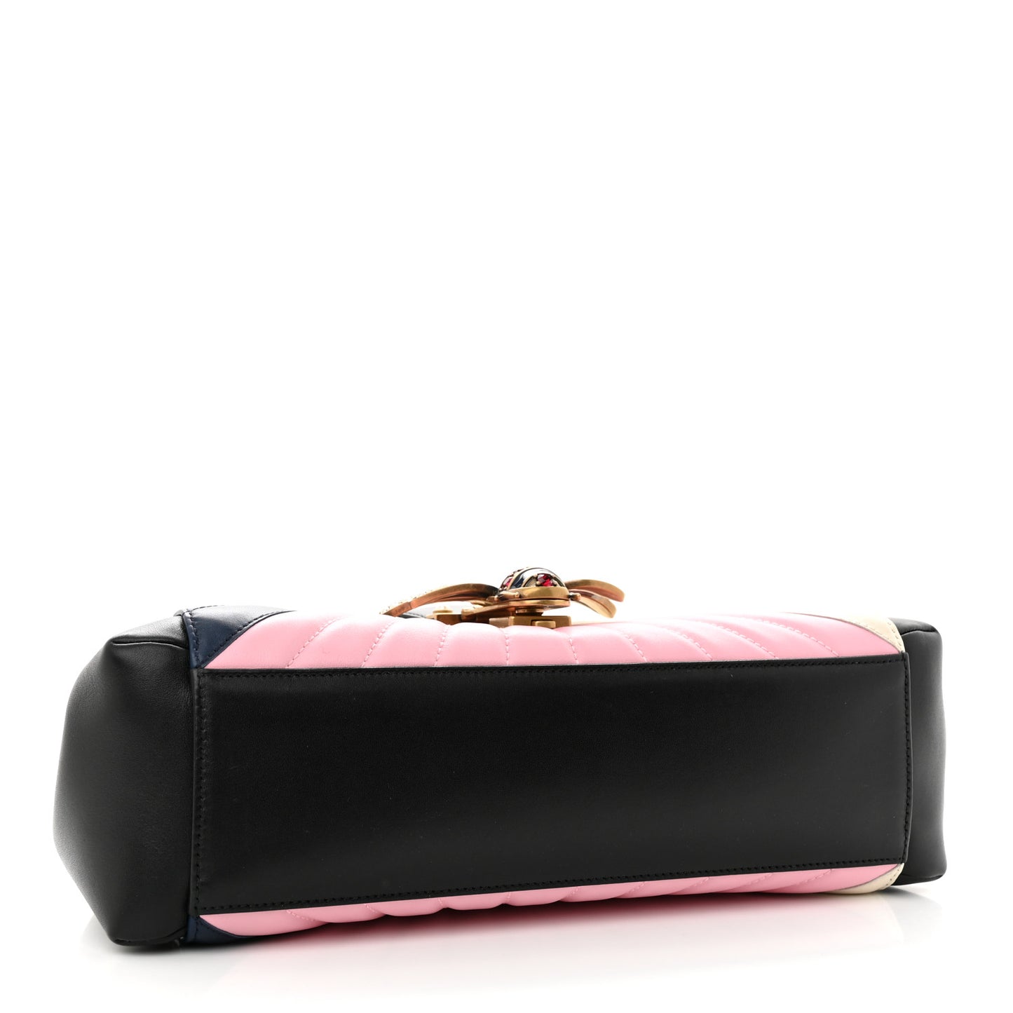 Calfskin Bamboo Trapuntata Queen Margaret Top Handle Bag Blue Agata Hibiscus Red Mystic White Sugar Pink