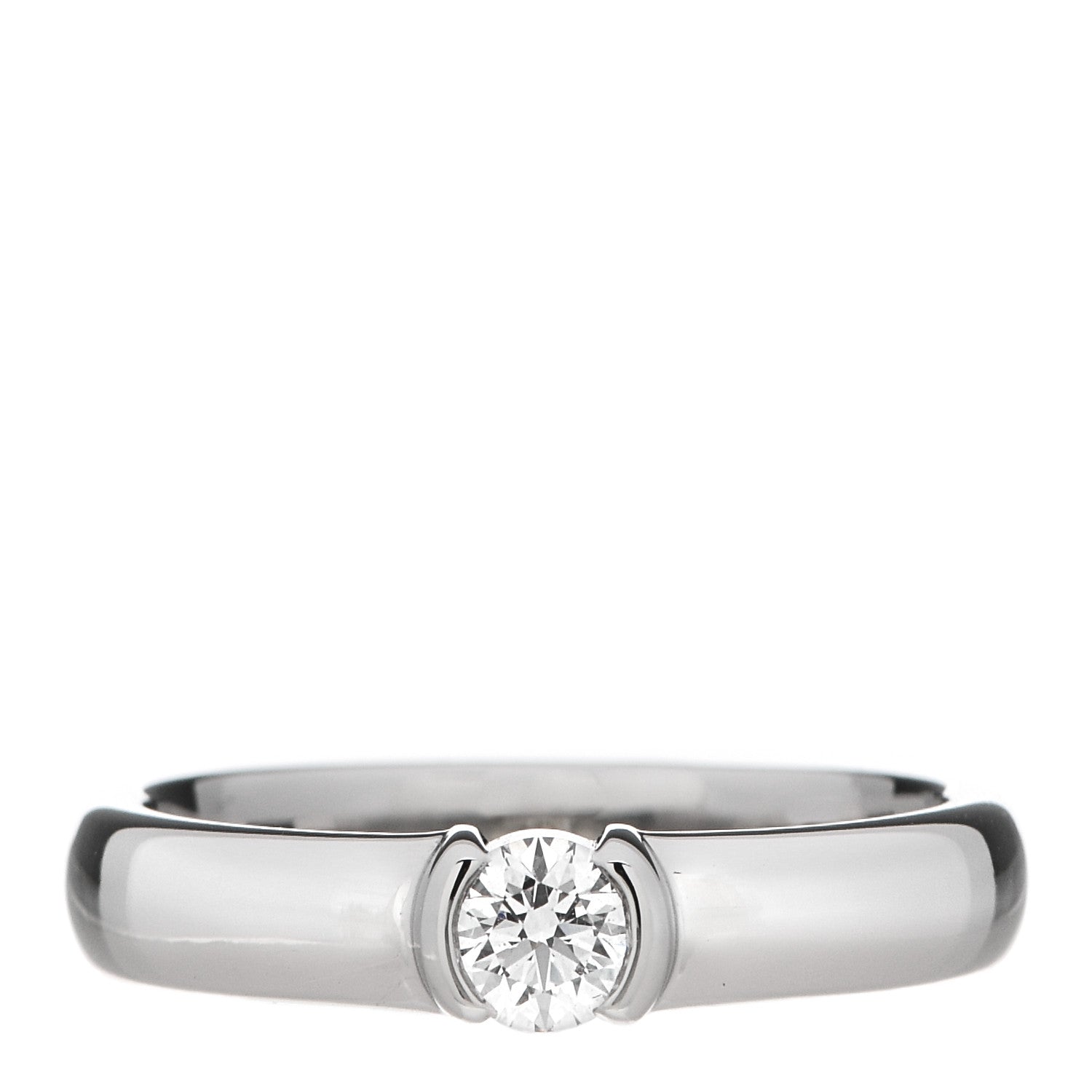 Tiffany Platinum Diamond .31ct Etoile Solitaire Engagement Ring 53 6.25 1 of 6