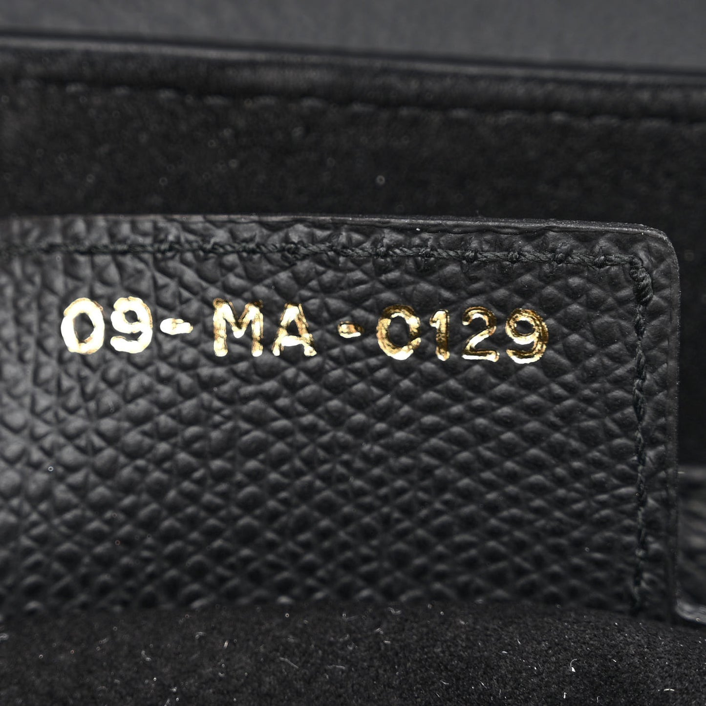 Grained Calfskin Saddle Bag Black