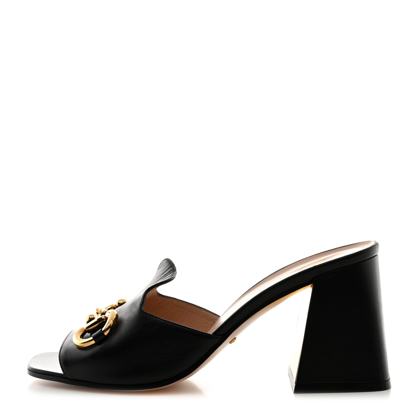 Nappa Horsebit 75mm Slide Sandals 40 Black