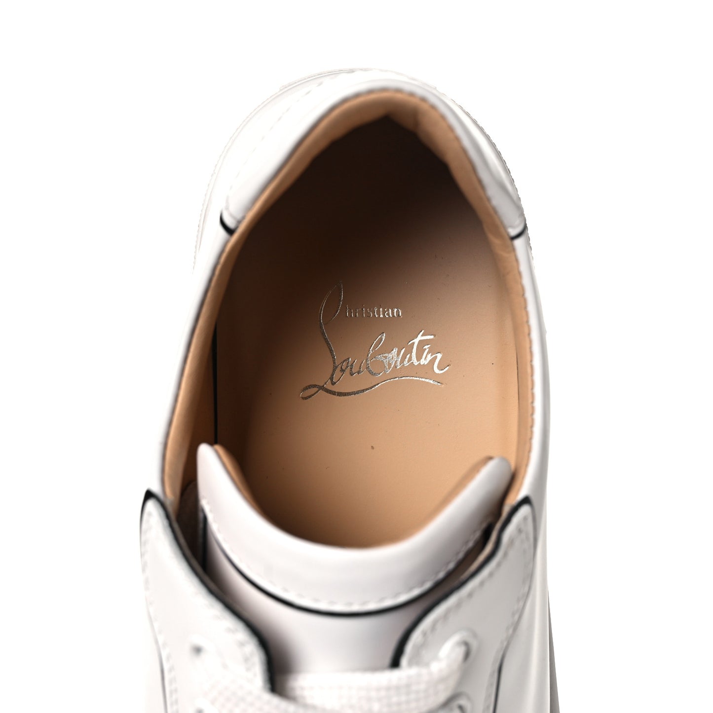 Calfskin Patent Vieirissima Flat Sneakers 38.5 White Black