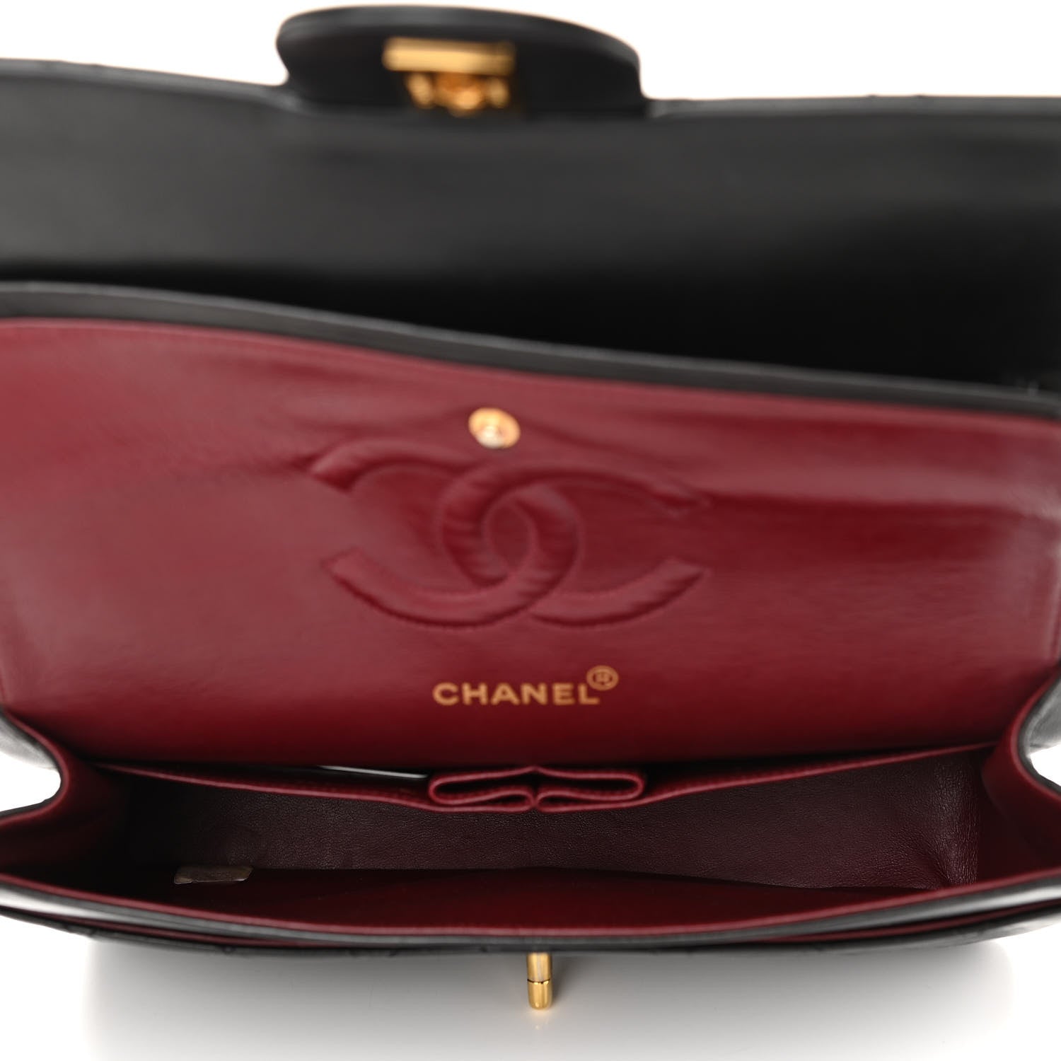 Chanel Lambskin Quilted Medium Double Flap Black 5 of 13