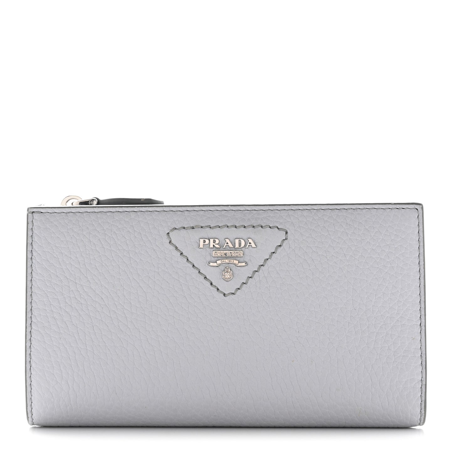 Vitello Daino Triangle Continental Zip Wallet Fiordaliso