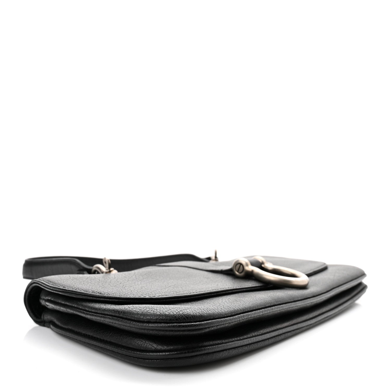 Burberry Textured Calfskin Shoulder Bag Black 3 of 11