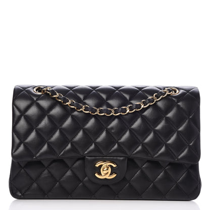 Chanel Lambskin Quilted Medium Double Flap Black 1 of 11