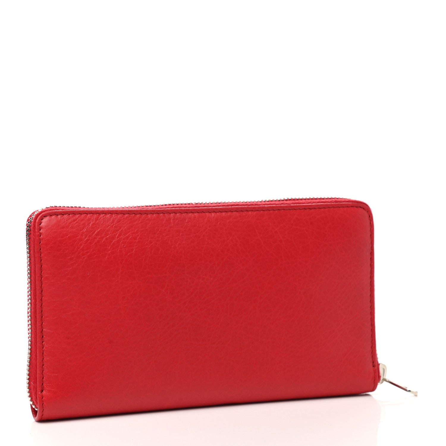Balenciaga Agneau Continental Zip Around Wallet Rouge Cardinal 3 of 9