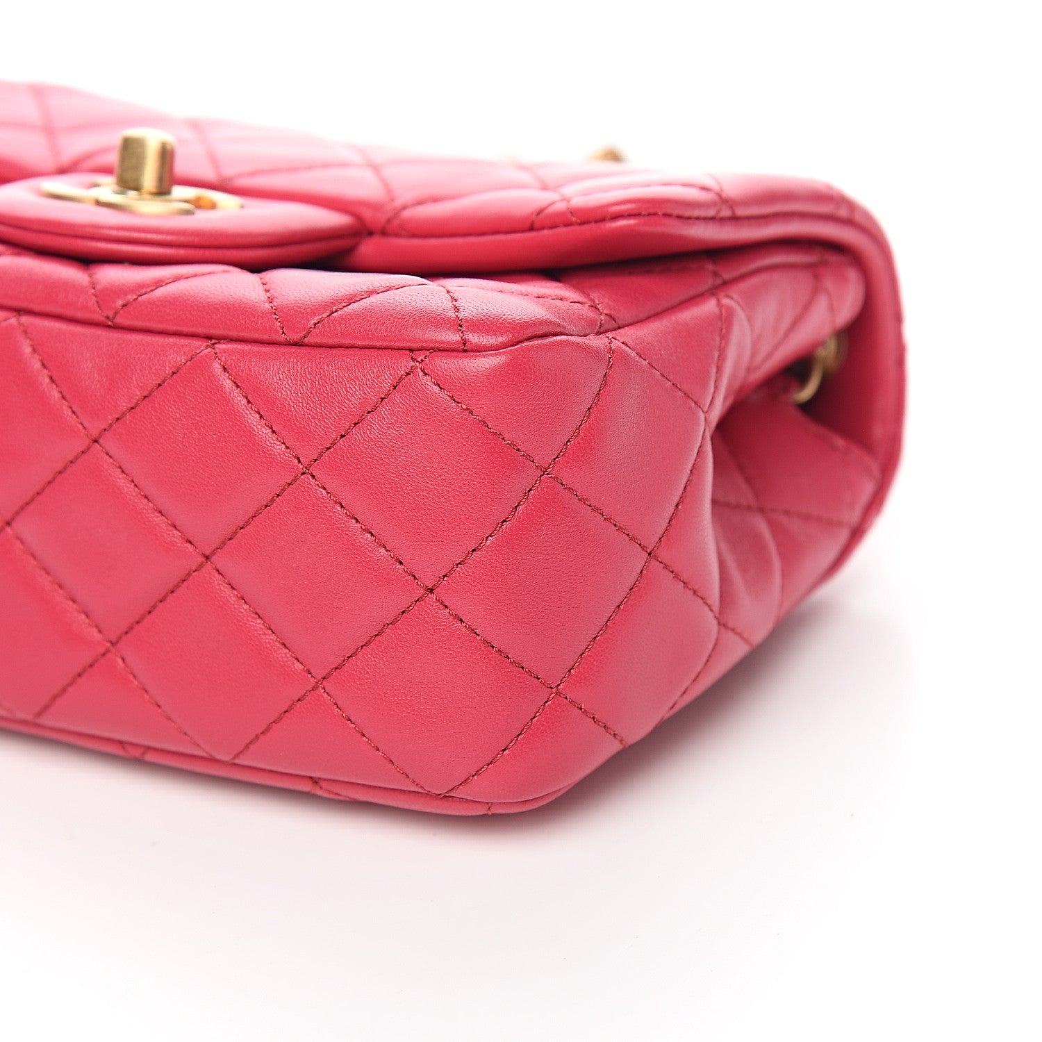 Chanel Lambskin Quilted Pearl Crush Mini Flap Pink 8 of 9