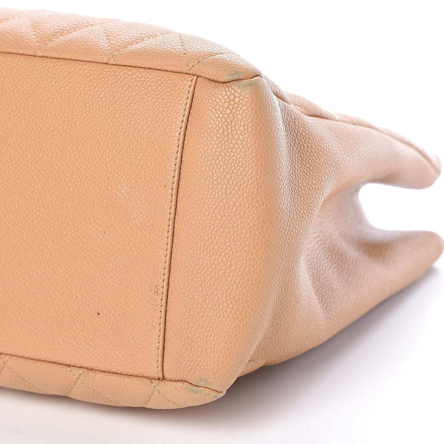 Caviar Quilted Grand Shopping Tote GST Beige