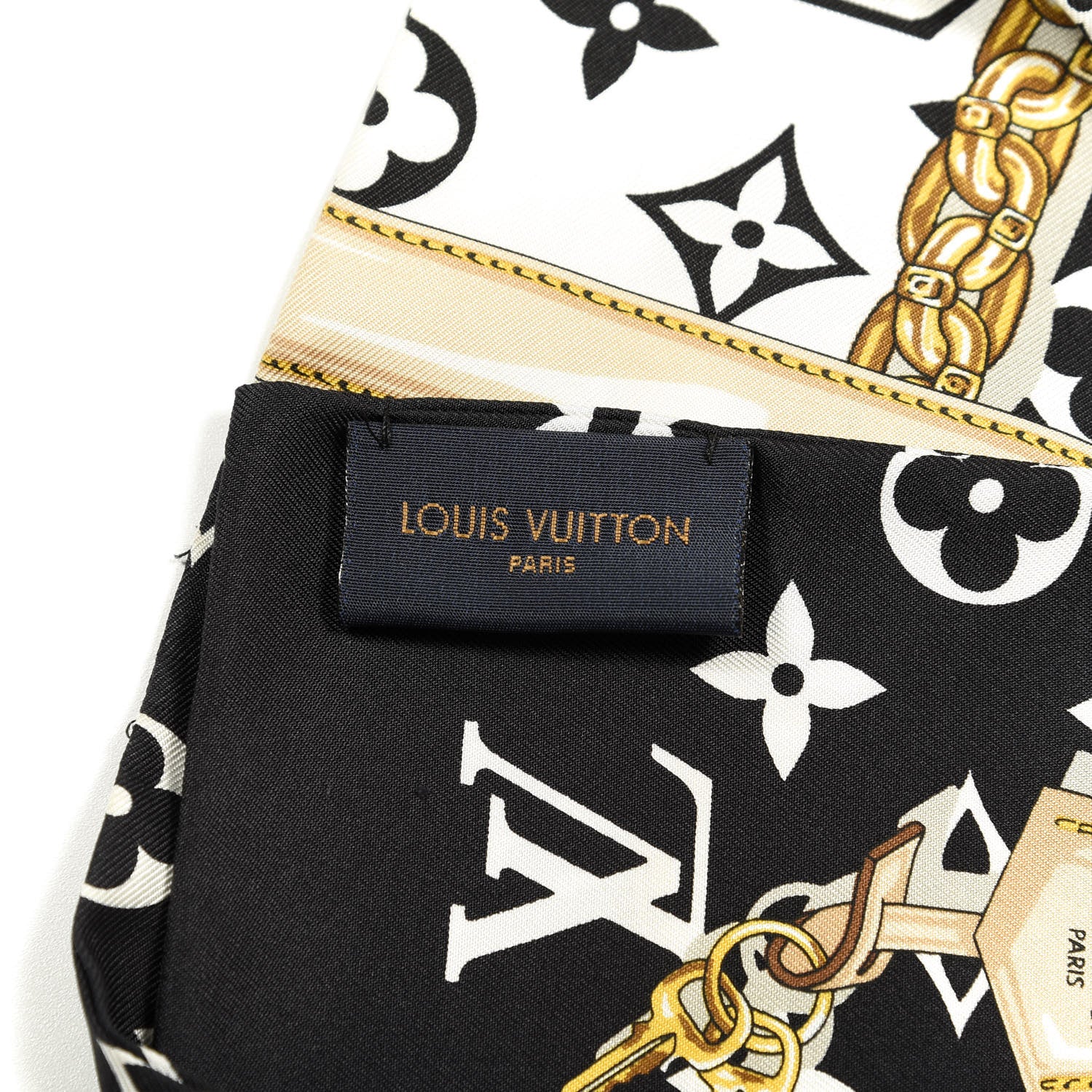 Louis Vuitton Silk Monogram Confidential Bandeau Black 3 of 4