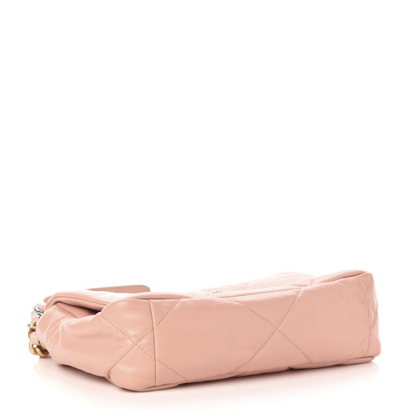 Goatskin Quilted Medium 19 Flap Light Pink