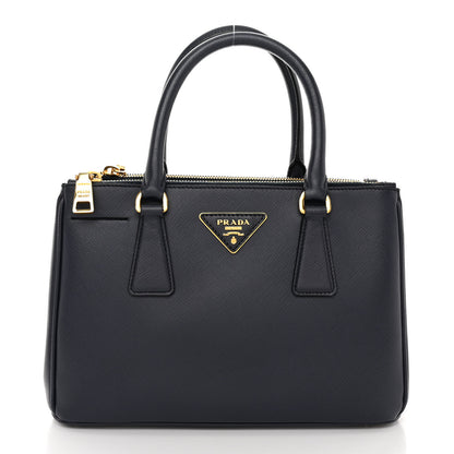 Prada Saffiano Mini Galleria Double Zip Tote Baltico 1 of 13