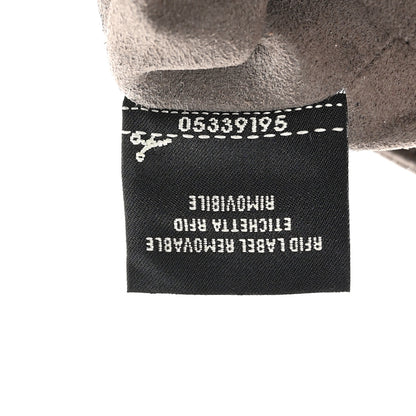 Fendi Glazed Fabric Vitello Grace F is Fendi FF 1974 Stamp Patch Grande Mon Tresor Bucket Bag Mogano Panna Iris 7 of 12