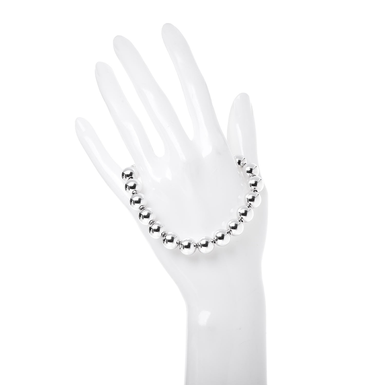Tiffany Sterling Silver 10mm HardWear Ball Bracelet 2 of 6