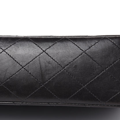 Chanel Lambskin Quilted Medium Double Flap Black 15 of 20