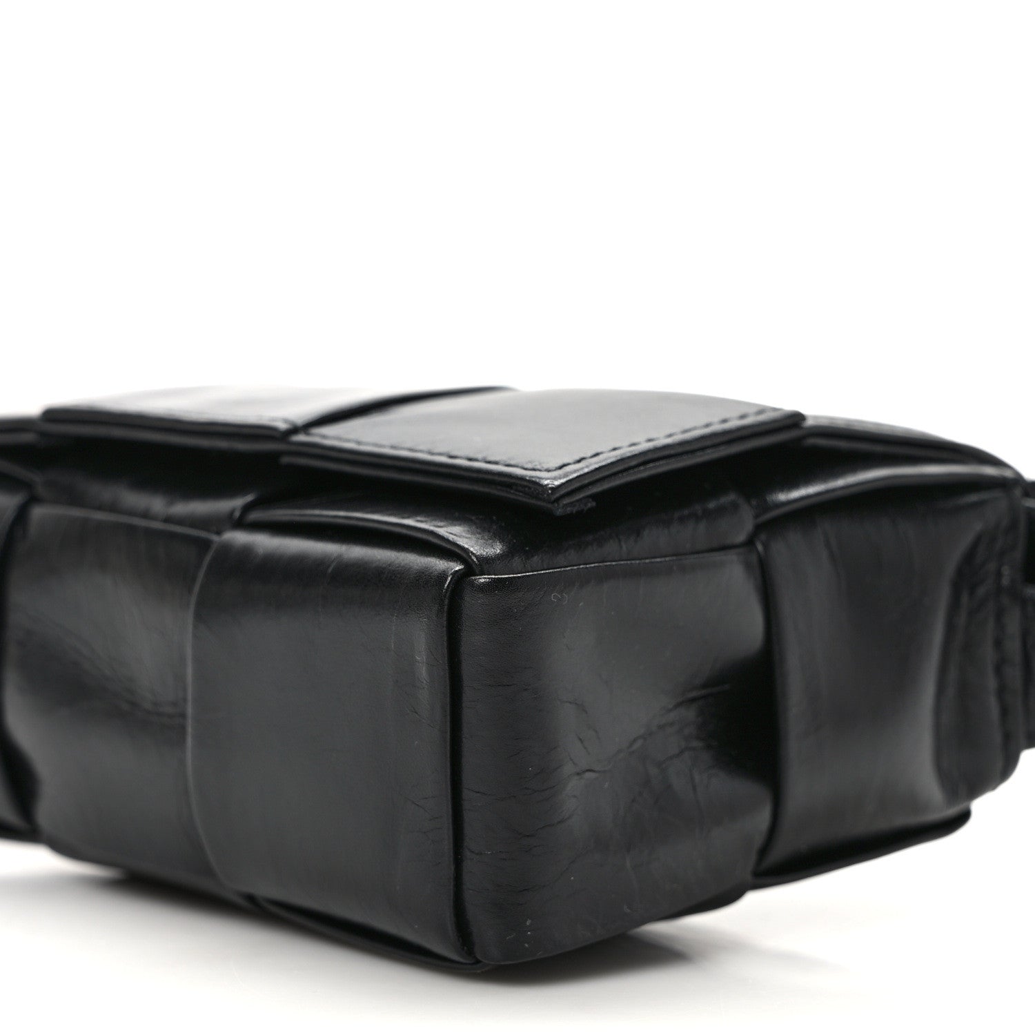 Bottega Veneta Paper Calfskin Maxi Intreccio Extra Mini Cassette Crossbody Bag Black 8 of 8