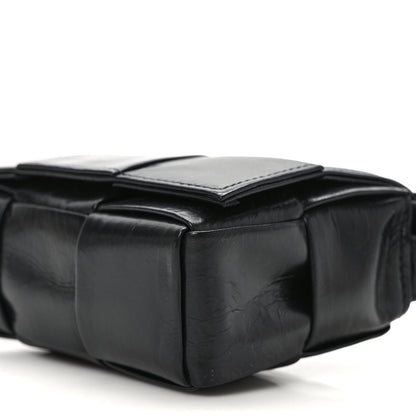 Bottega Veneta Paper Calfskin Maxi Intreccio Extra Mini Cassette Crossbody Bag Black 8 of 8