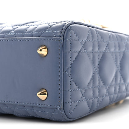 Christian Dior Lambskin Cannage Small My ABCDior Lady Dior Denim Blue 10 of 15