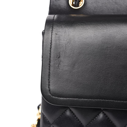 Chanel Lambskin Quilted Jumbo Double Flap Black 14 of 15