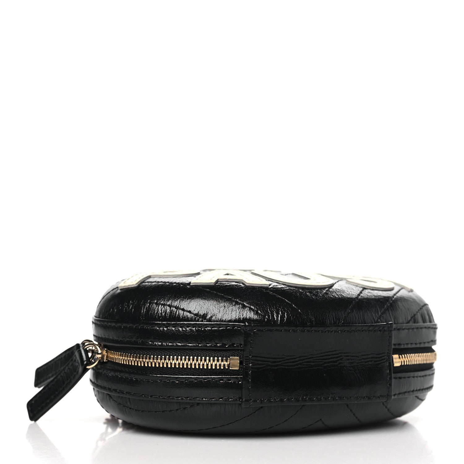 Chanel Lambskin Embroidered Chevron Quilted La Pausa Tassel Clutch Black 4 of 11
