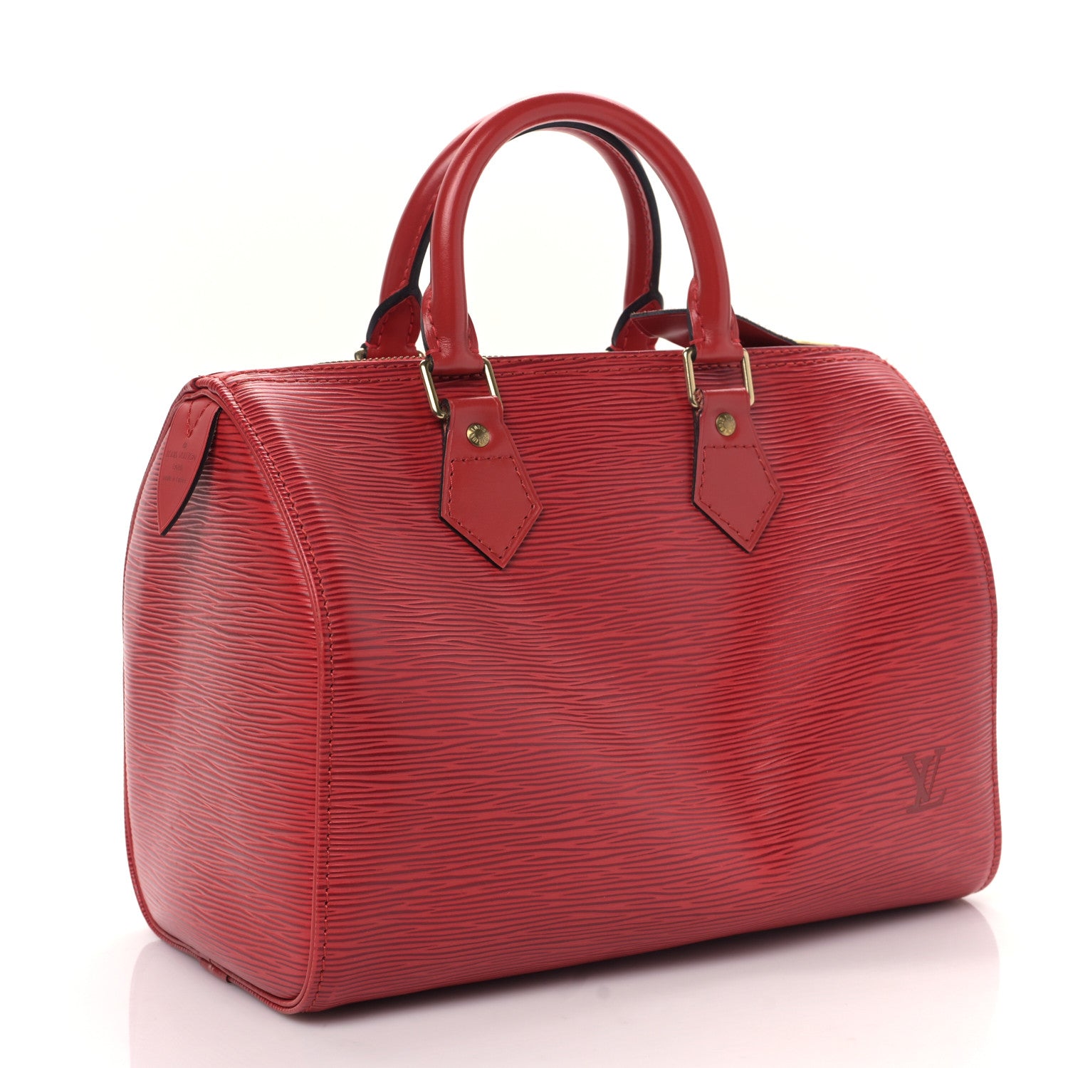 Louis Vuitton Epi Speedy 25 Castillan Red 3 of 8