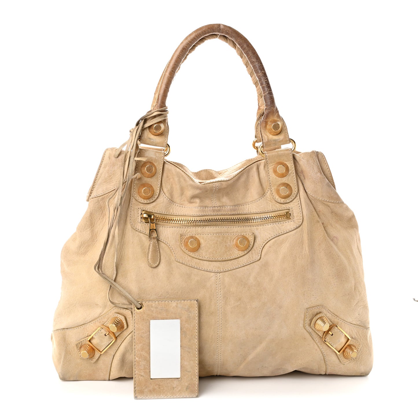 Agneau Giant 21 Gold Hardware Brief Praline