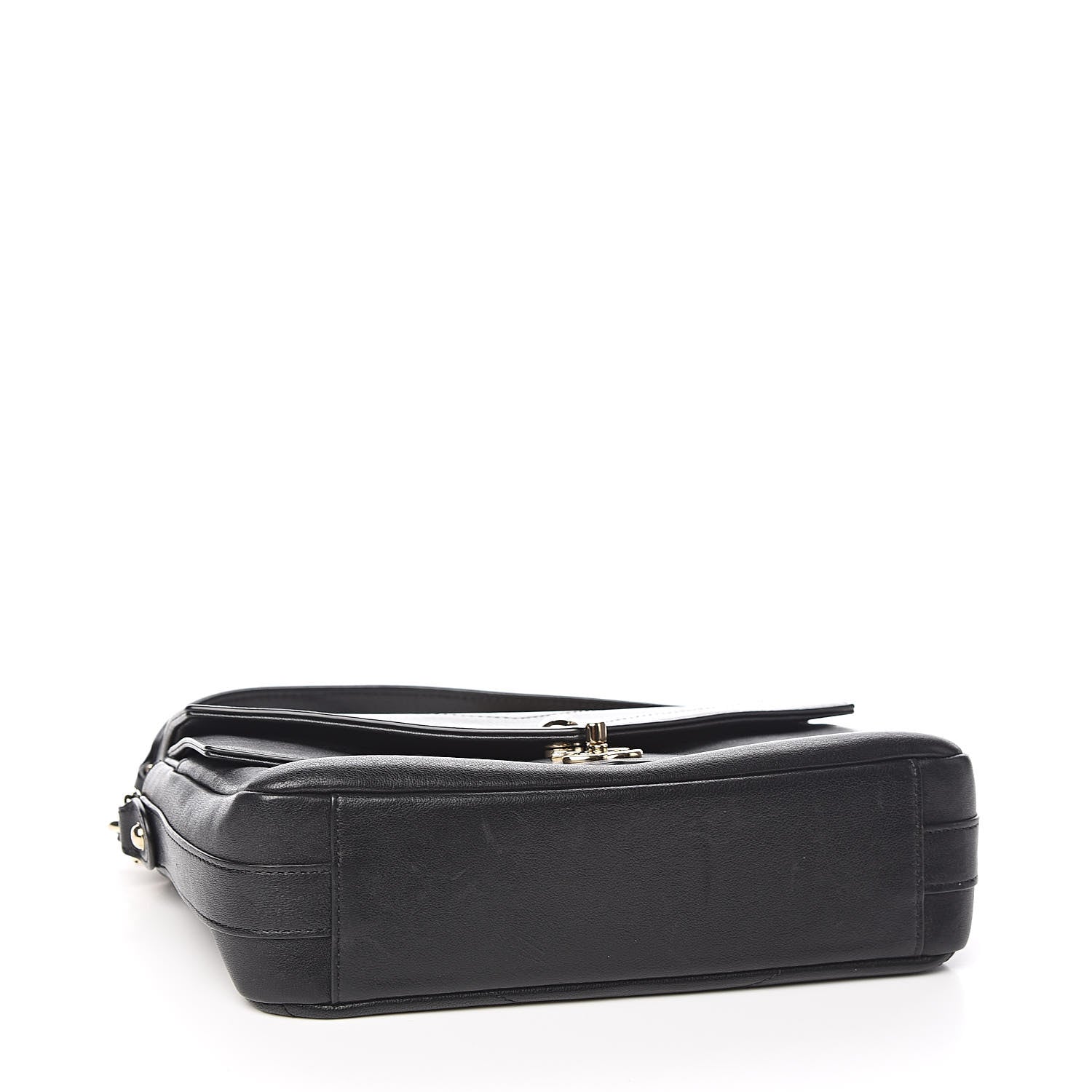 Chanel Sheepskin Chevron Quilted Mini Double Chevron Flap Black 4 of 12