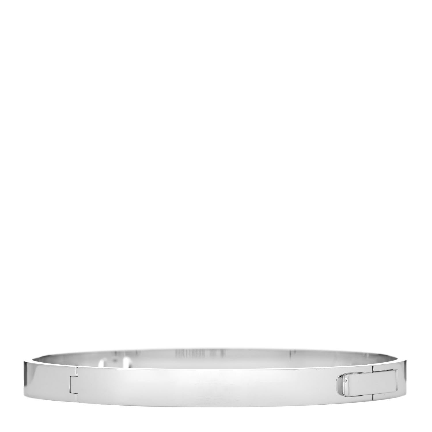 Hermes 18K White Gold Diamond PM H D'Ancre Bracelet ST 2 of 4