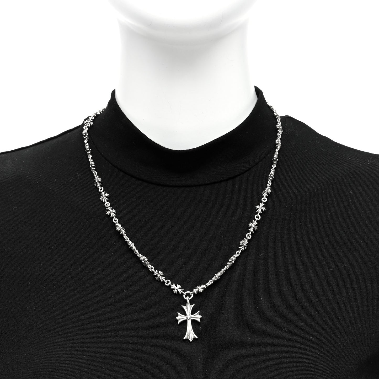 Sterling Silver Cross Pendant Tiny Cross Chain Necklace
