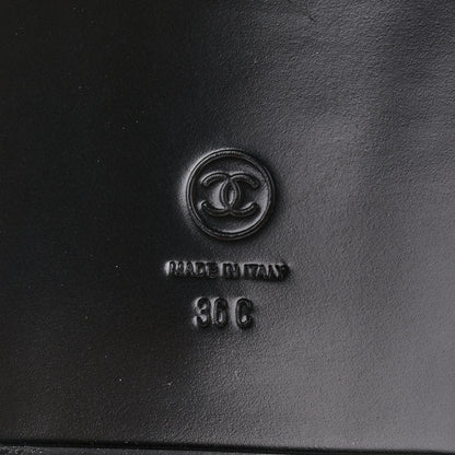 Chanel Grained Calfskin Velcro Dad Sandals 36 Black 6 of 10