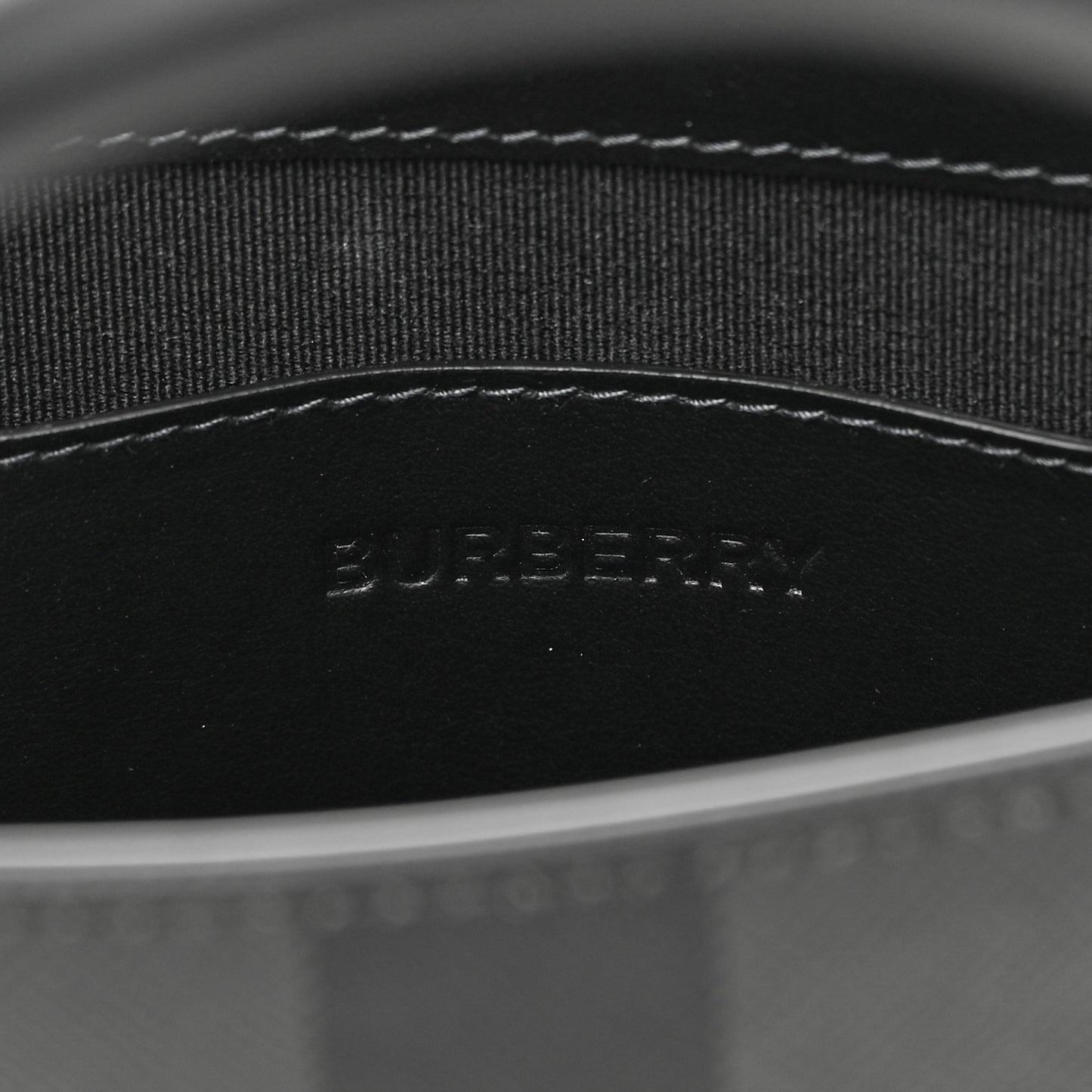 E-Canvas Mini Denny Check Tote Charcoal