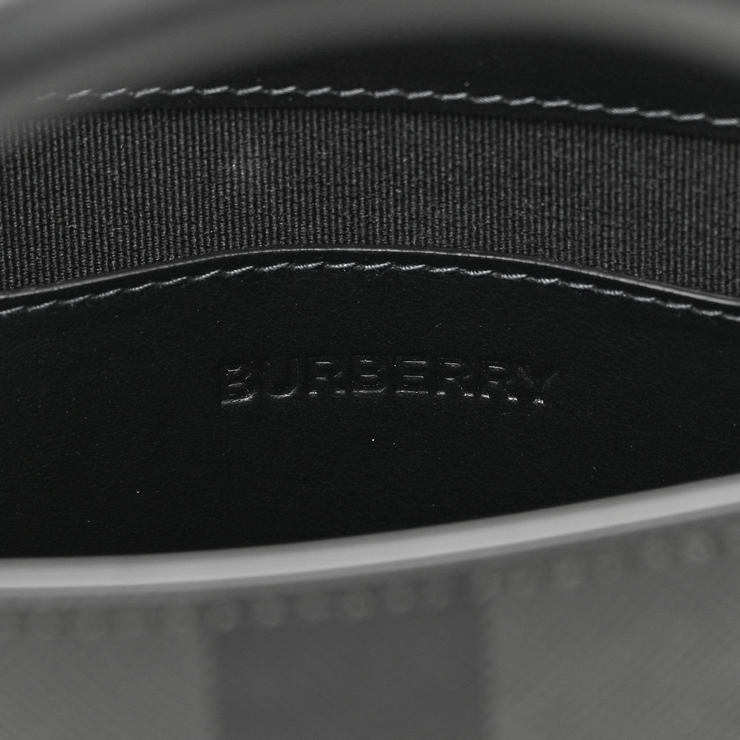 Burberry E-Canvas Mini Denny Check Tote Charcoal 6 of 10