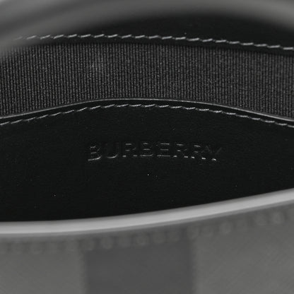 Burberry E-Canvas Mini Denny Check Tote Charcoal 6 of 10