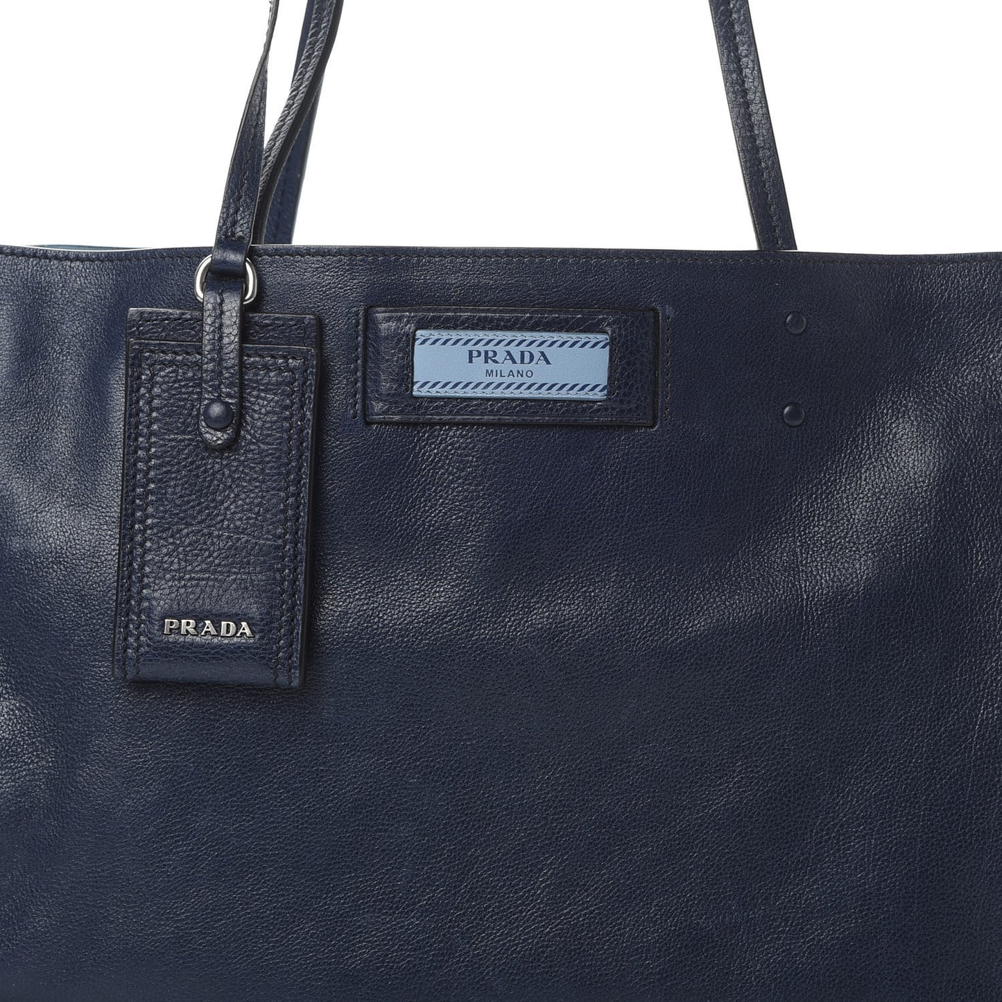 Glace Calf Etiquette Tote Astrale Inchiostro