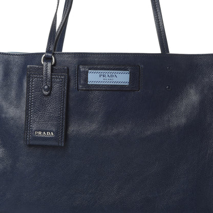Prada Glace Calf Etiquette Tote Astrale Inchiostro 9 of 15