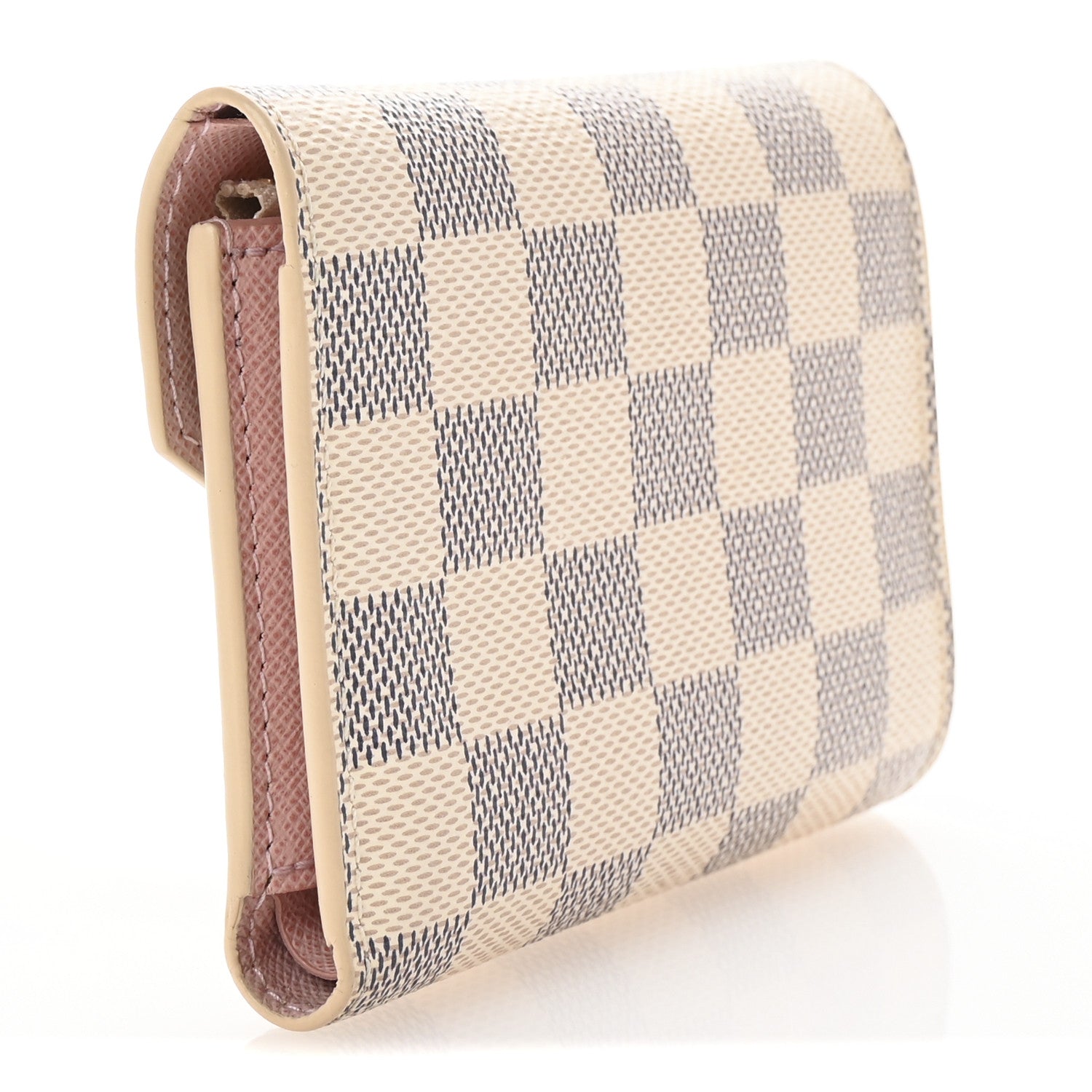 Louis Vuitton Damier Azur Victorine Wallet Rose Ballerine 3 of 6