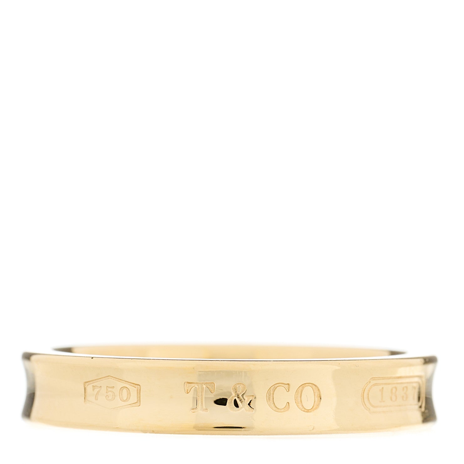 Tiffany 18K Yellow Gold Narrow 1837 Ring 58 8.5 1 of 7