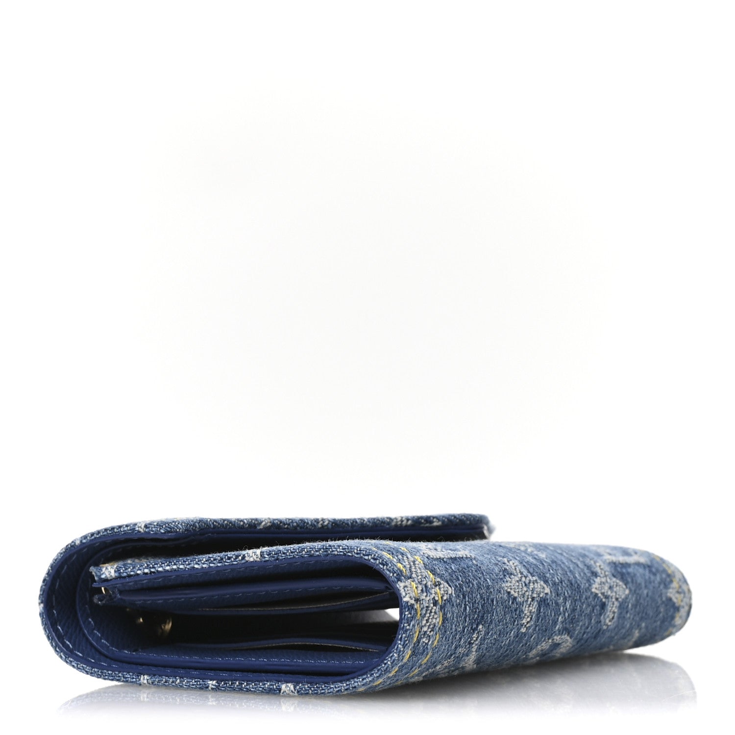 Louis Vuitton Denim Monogram Jacquard Victorine Wallet Blue 4 of 6