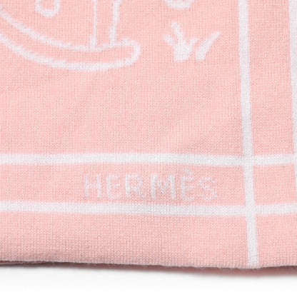 Hermes Cotton Knit Adada Baby Blanket Rose Lilas 5 of 5