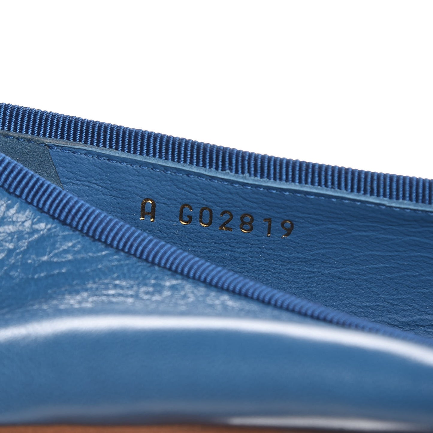 Goatskin Cap Toe CC Ballerina Flats 39.5 Blue