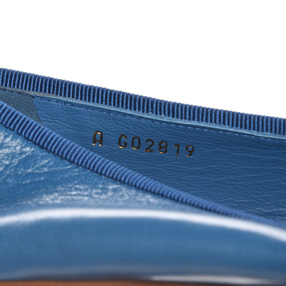 Chanel Goatskin Cap Toe CC Ballerina Flats 39.5 Blue 7 of 9