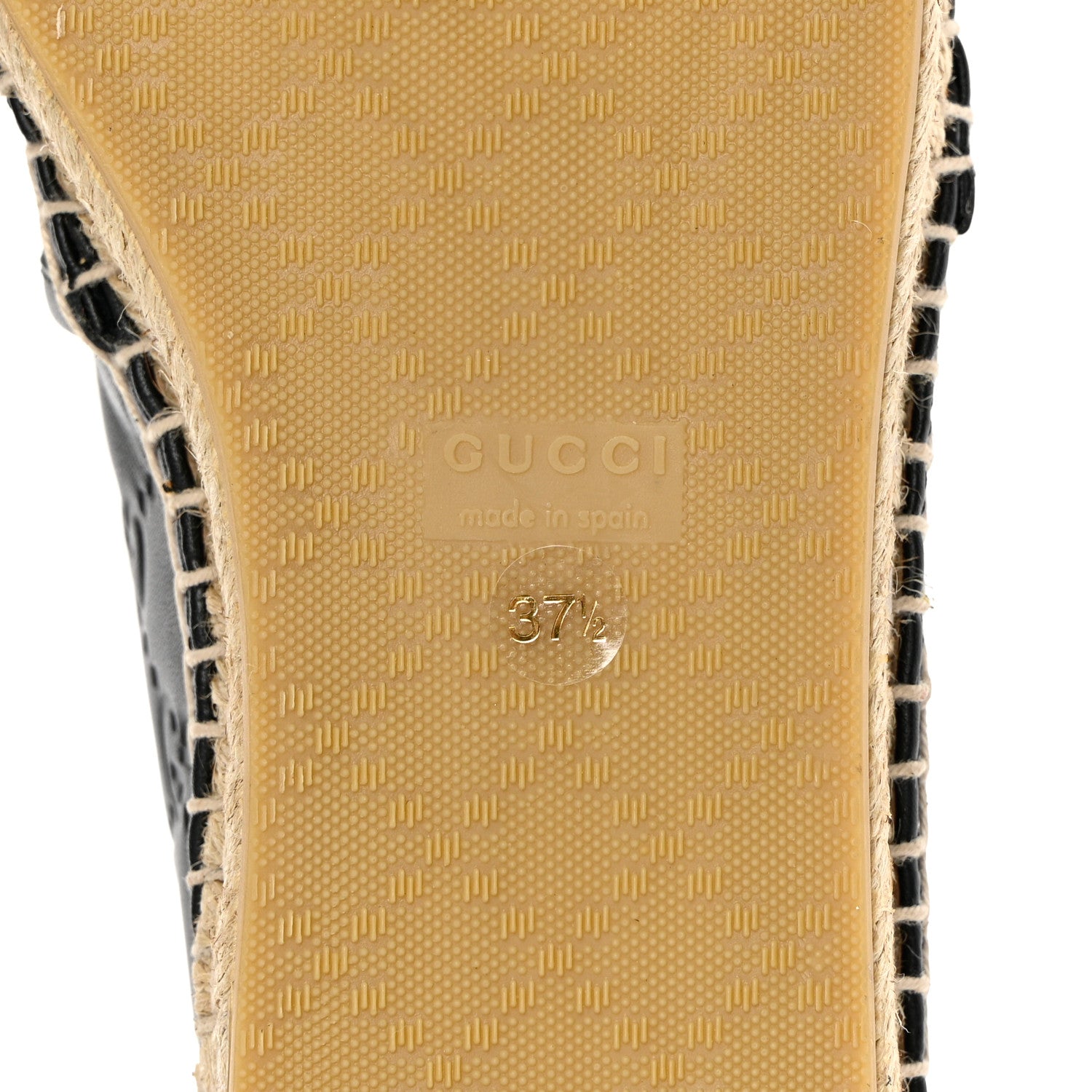 Gucci Guccissima Signature Espadrilles 37.5 Black 6 of 11