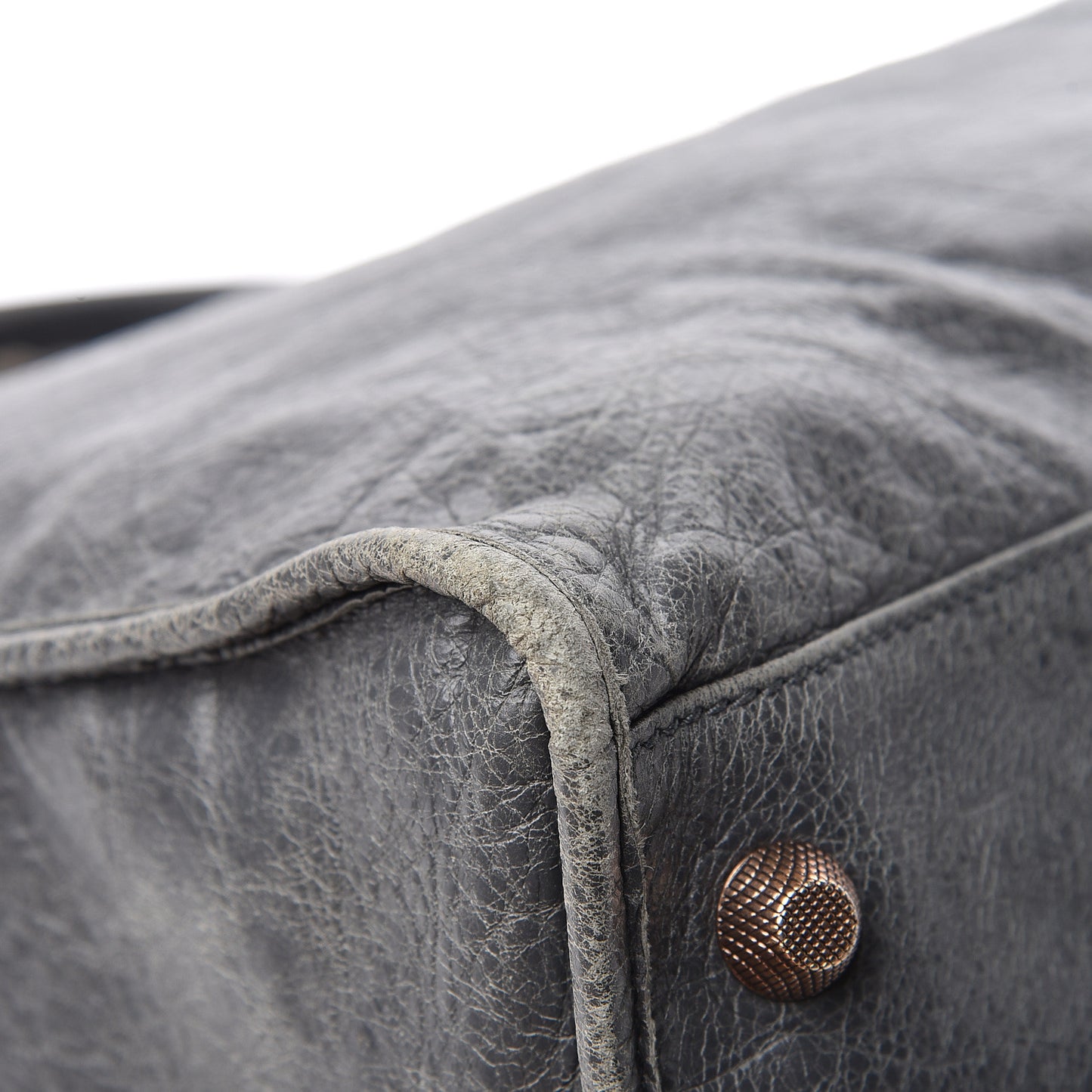 Agneau Giant 12 Rose Gold Hardware Work Gris Tarmac