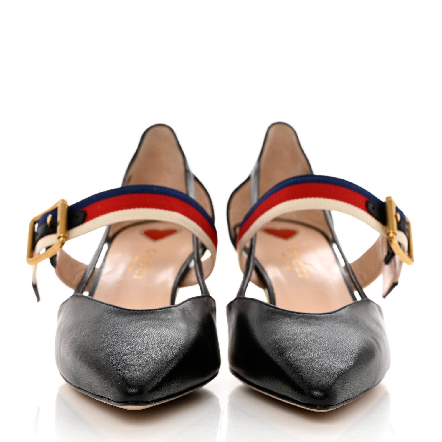 Gucci Malaga Kid Grosgrain Sylvie Web Bamboo Mules 35.5 Black 2 of 10