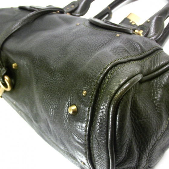 Chloe Leather Medium Paddington Satchel Kaki 5 of 17