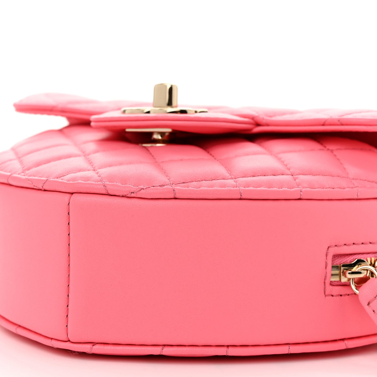 Lambskin Quilted CC In Love Heart Bag Pink