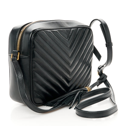 Saint Laurent Calfskin Matelasse Monogram Lou Camera Bag Black 3 of 11