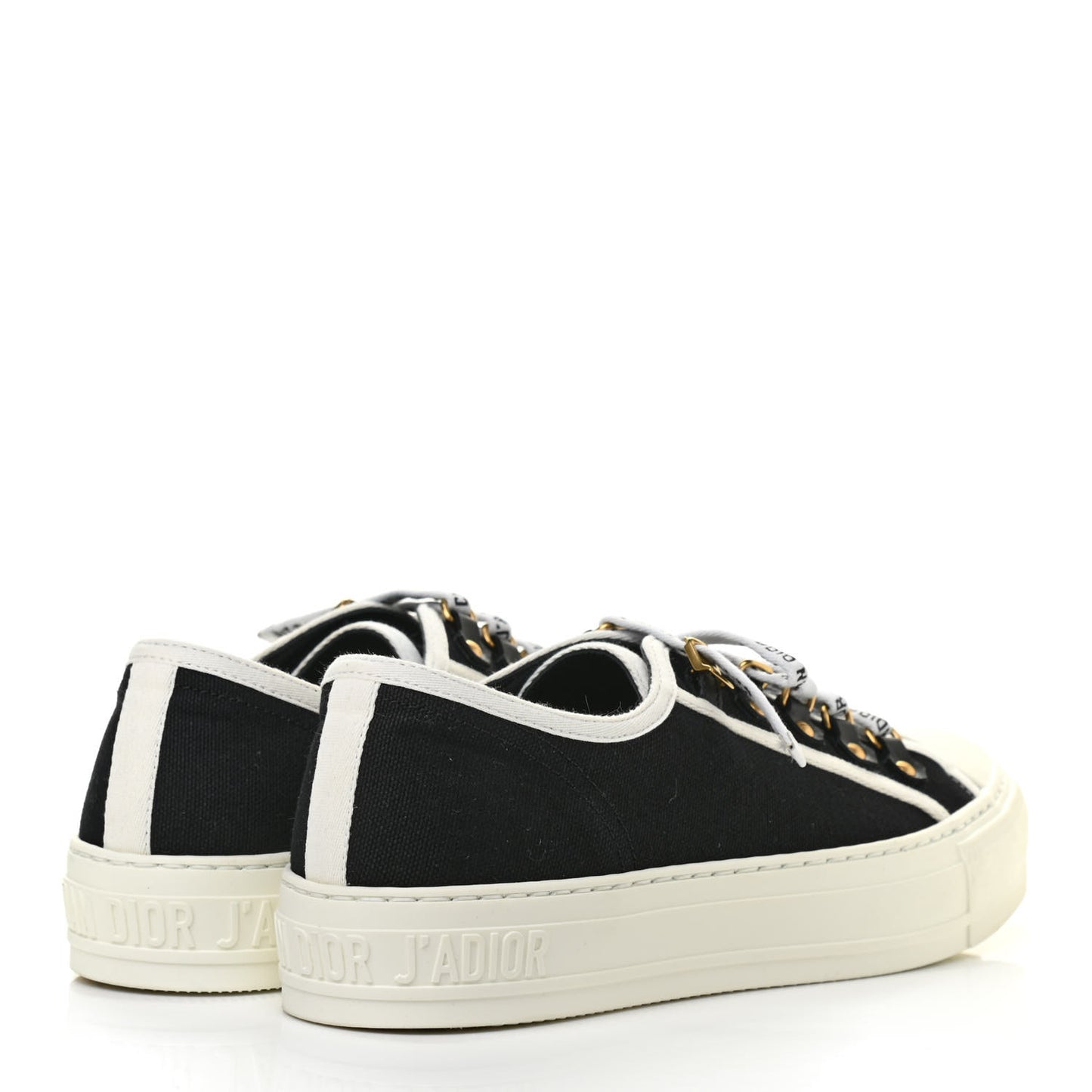 Canvas Walk'N'Dior Low Top Sneakers 38 Black