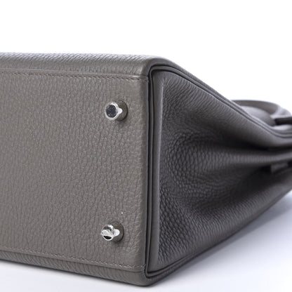 Hermes Taurillon Clemence Kelly Retourne 25 Etain 8 of 12