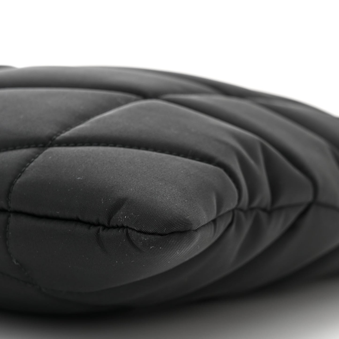 Nylon Puffer Tote Bag Black